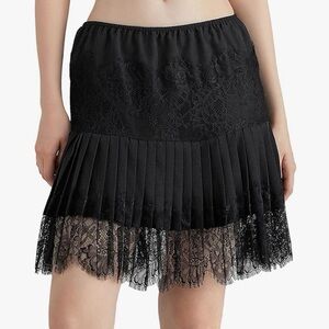 Y2k Lace Slip Skirt Mini Ruffle Pleated